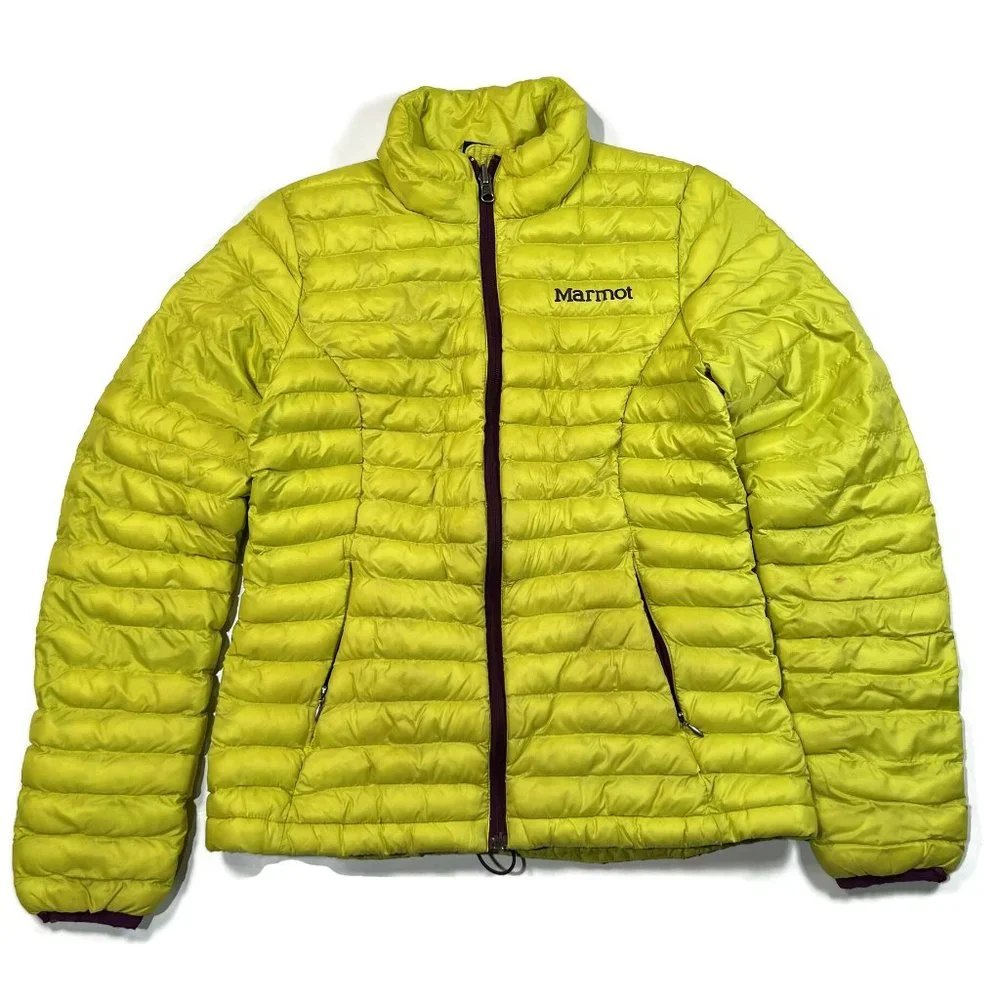 Marmot Womens XS Insulated Winter Jacket Yellow Puffer 3M Thinsulate
